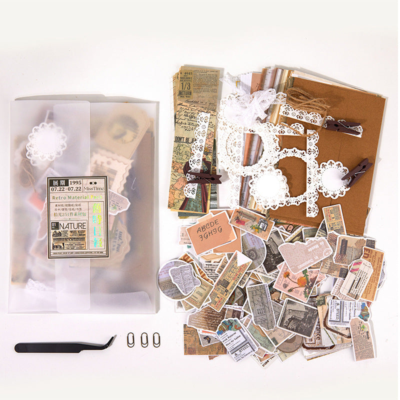 251pcs/Pack Junk Journal Supplies Kit for Starter
