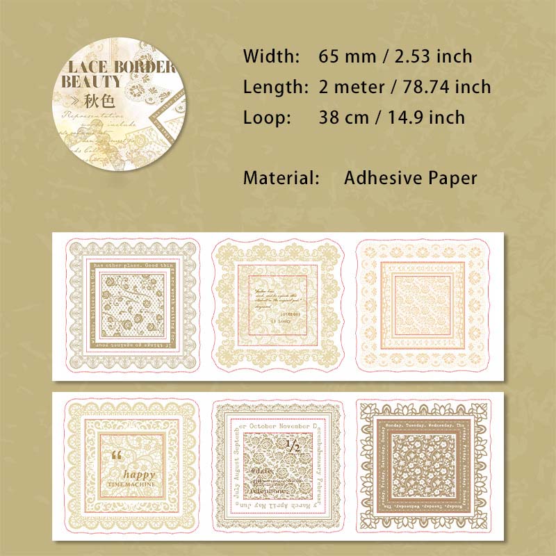 1 Roll Lace Edge Frame Stickers Tape LSBJ