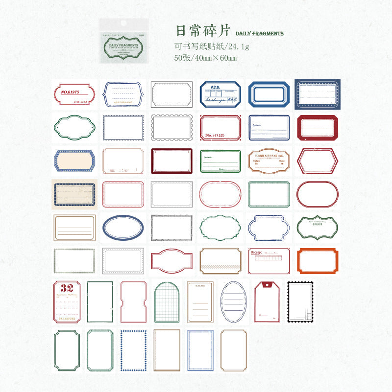 50 Pcs Notepad Stickers Book BKSJC