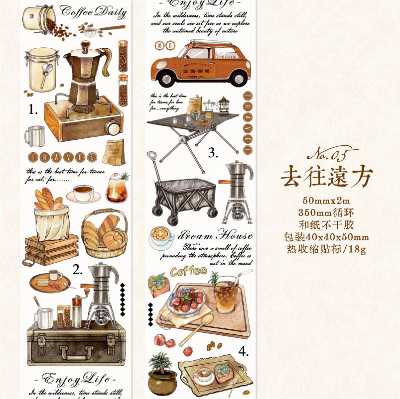 1 Roll Vintage Washi Tape YLFHXS