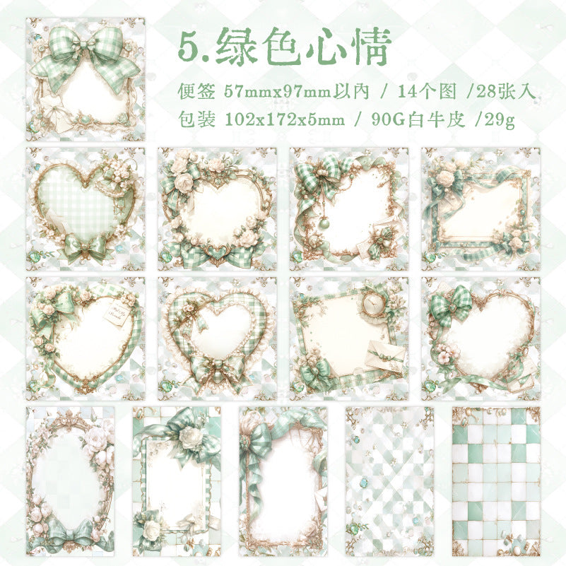 28 Pcs Vintage Notepad Paper WRLJ