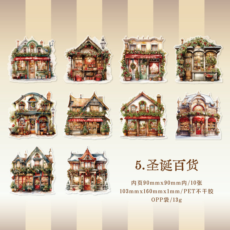 10 Pcs PET House Stickers SJJD