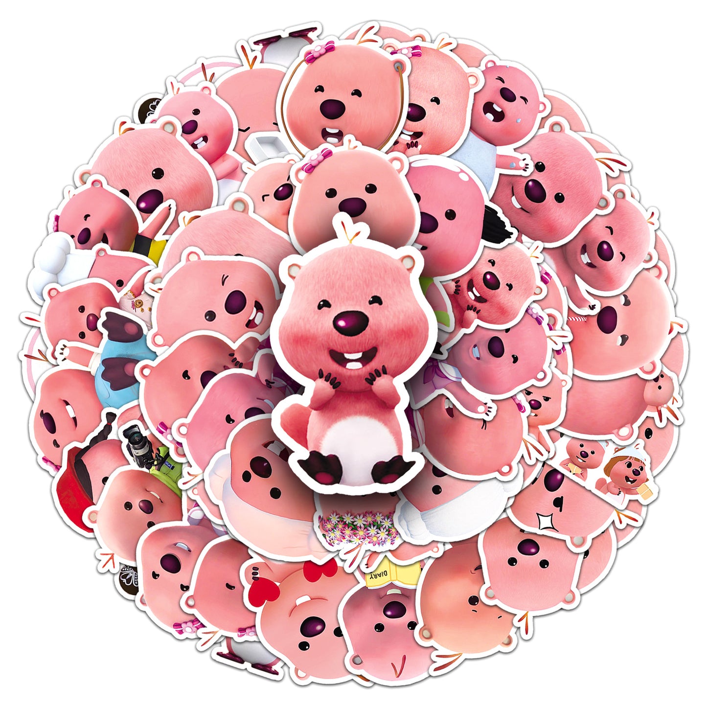 50 Pcs Vinyl Beaver Stickers OPY973