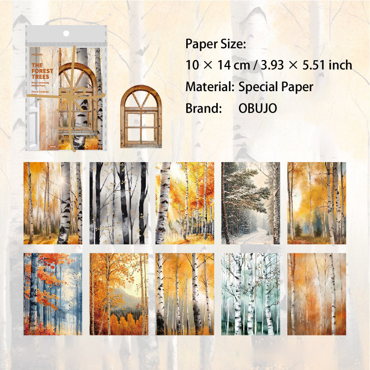 21 Pcs Natural Theme Scrapbook Paper ZRJG