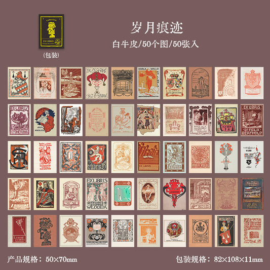 20 Pcs Vintage Junk Journal Stickers JGCSP