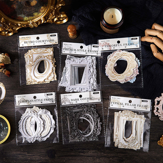 10 Pcs Vintage Frame Stickers GBQM