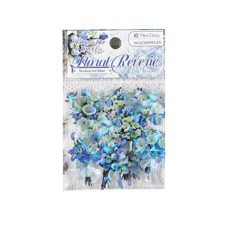 30 Pcs Bouquet PET Stickers HJSM