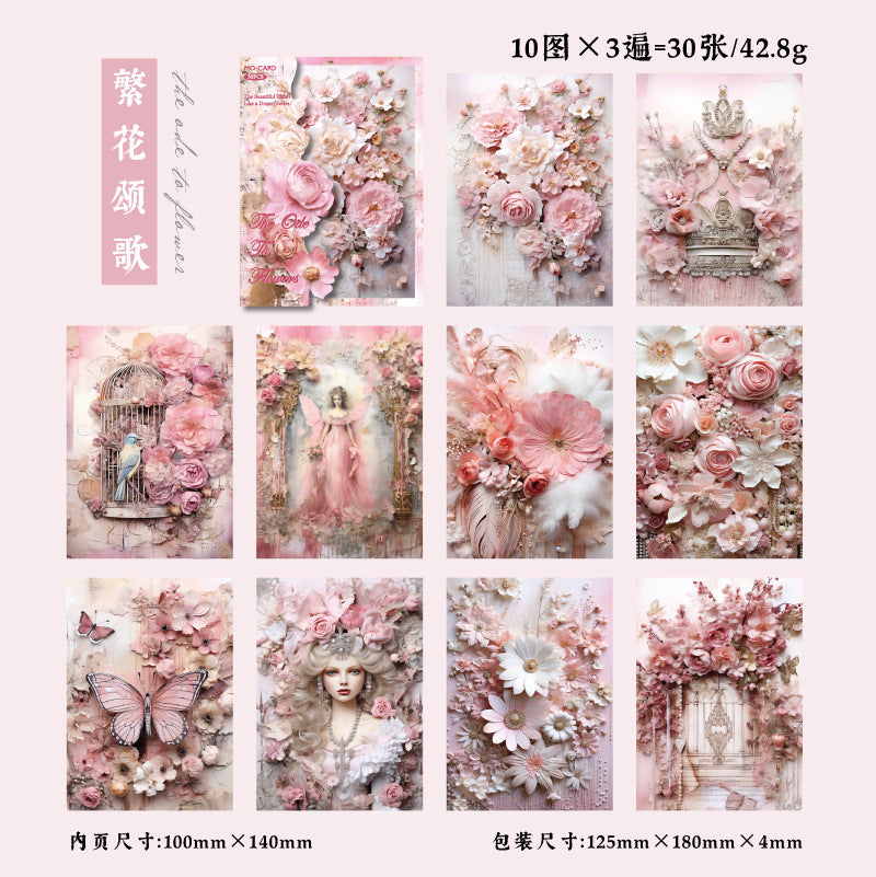 30 Pcs Vintage Scrapbook Paper JQRM