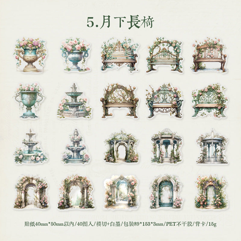 40 Pcs Creative PET Stickers MJWY