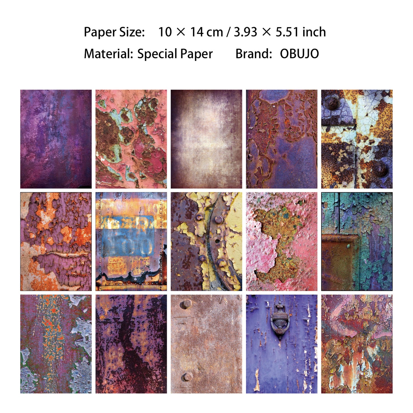 30 Pcs Rust Theme Scrapbook Paper XJXL