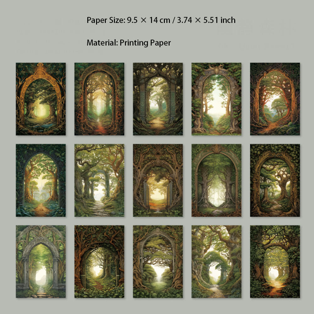 30 Sheets Fantasy Forest Scrapbook Paper MLSC