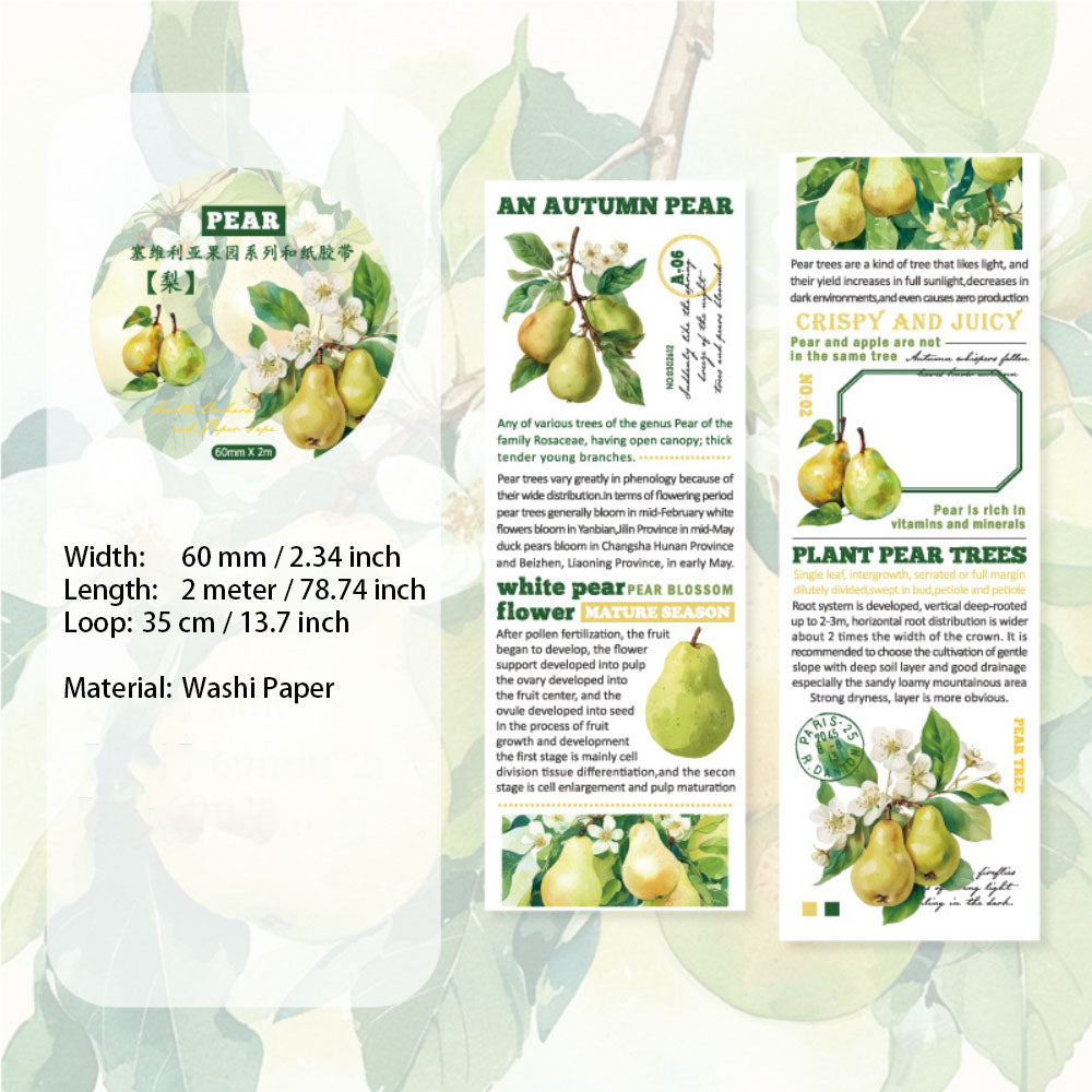 1 Roll Orchard Theme Washi Tape SWLYGY