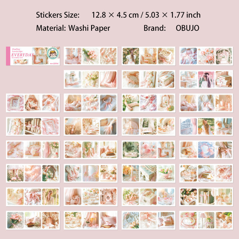 30 Sheets Landscape Washi Stickers Book MRZYFJ