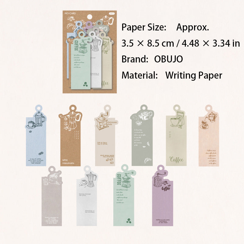 20 Pcs Coffee Dessert Themed Notepad CXPK