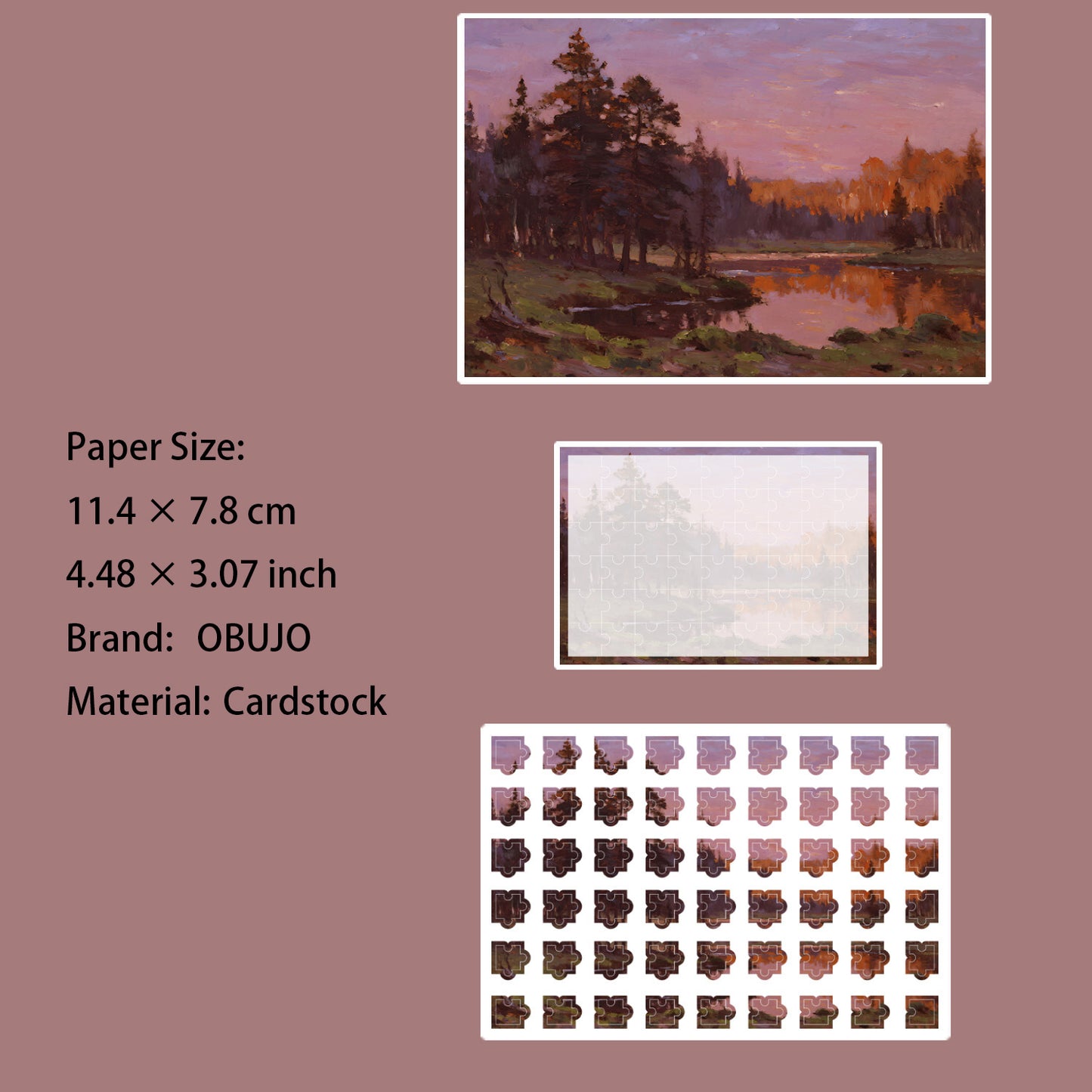 Monet's Art Themed DIY Puzzle Stickers MNYX