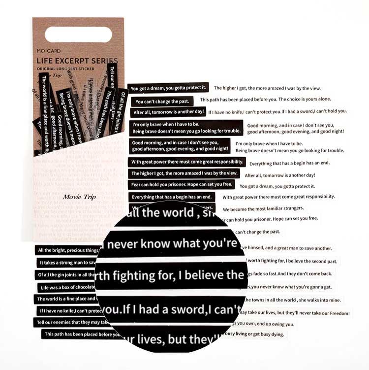 Life Excerpt Text Stickers Pack - OBUJO