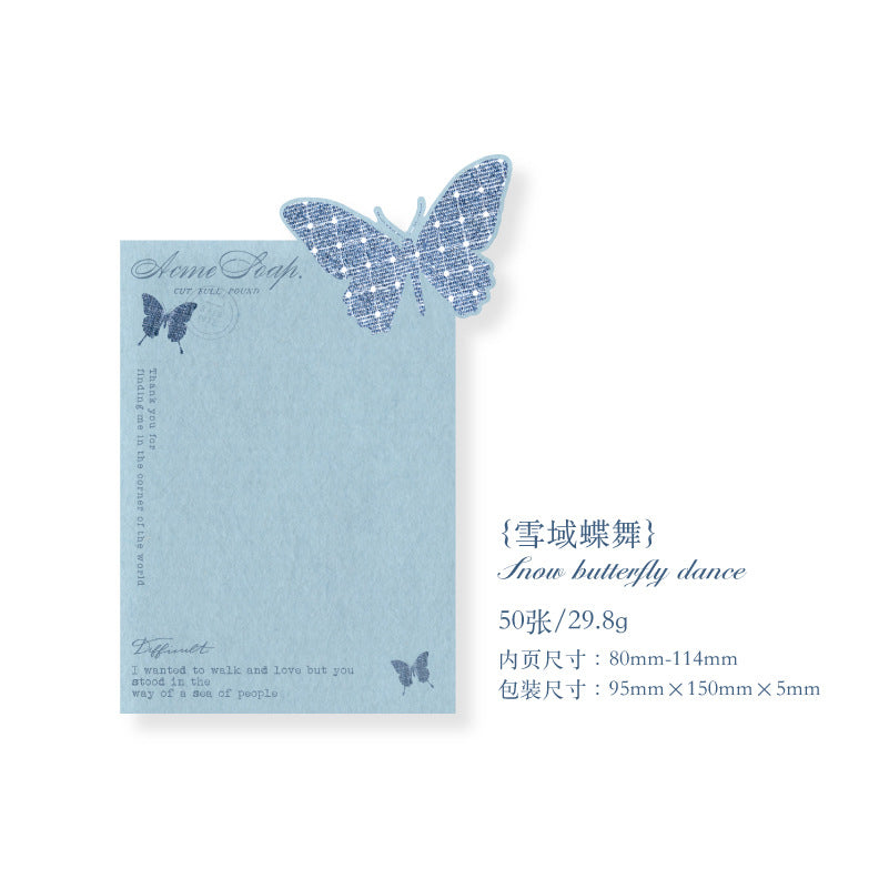 50 Pcs Vintage Butterfly Scrapbook Paper HDYJ