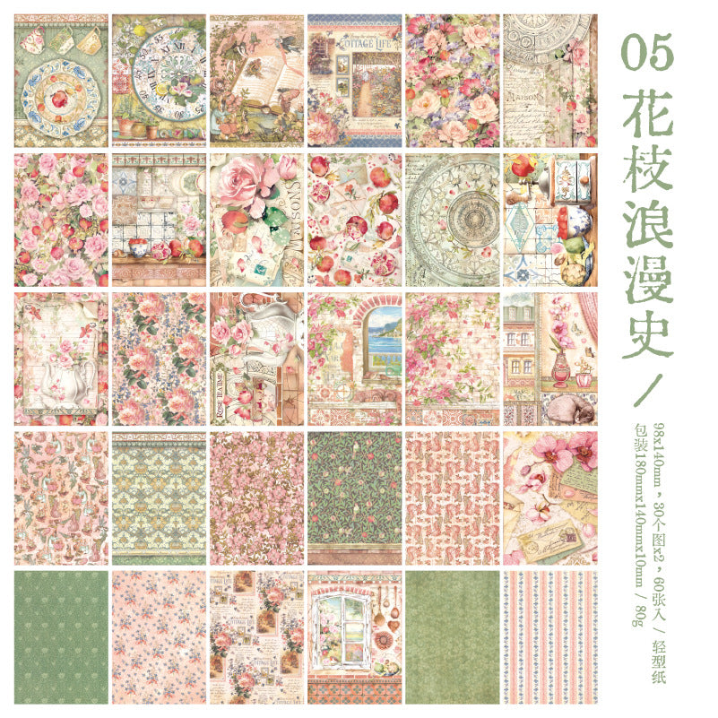 60pcs Scrapbook Paper CJDGS