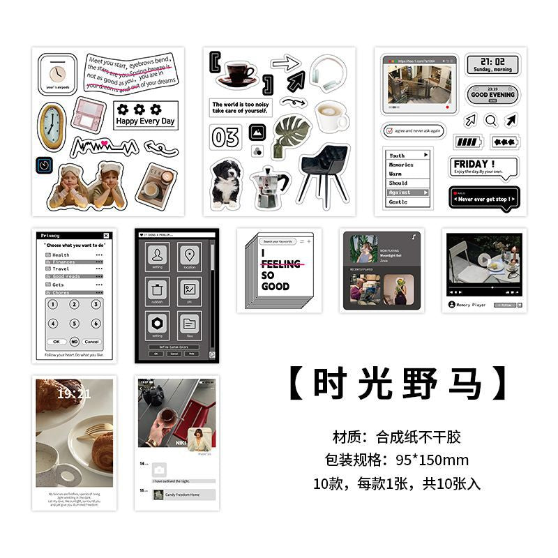 10pcs Decorative Stickers SSFX