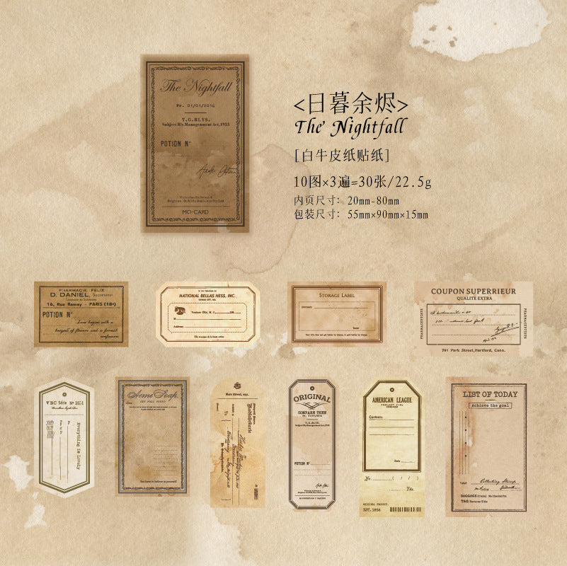 30 Pcs Vintage Scrapbook Notepad WRHX