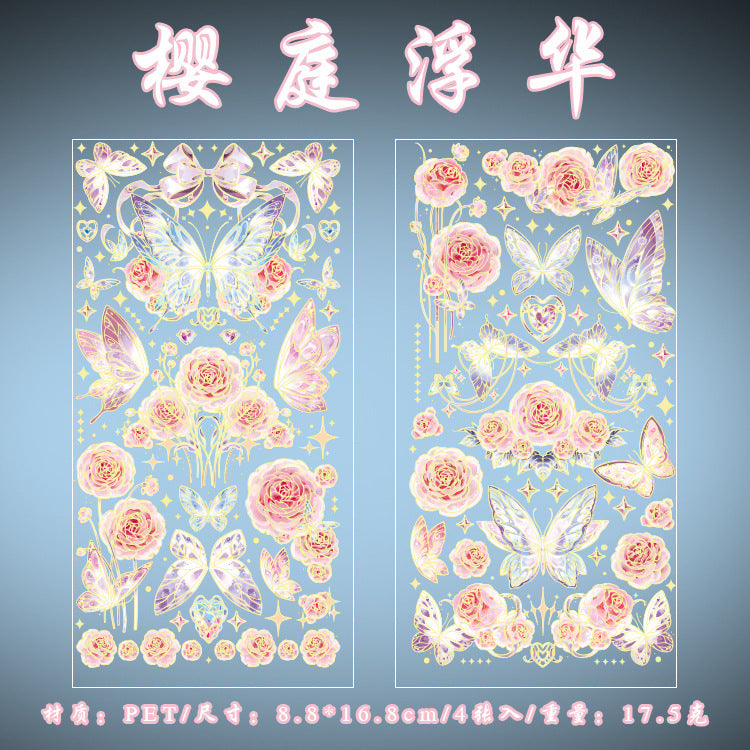 4PCS PET Stickers YMCY