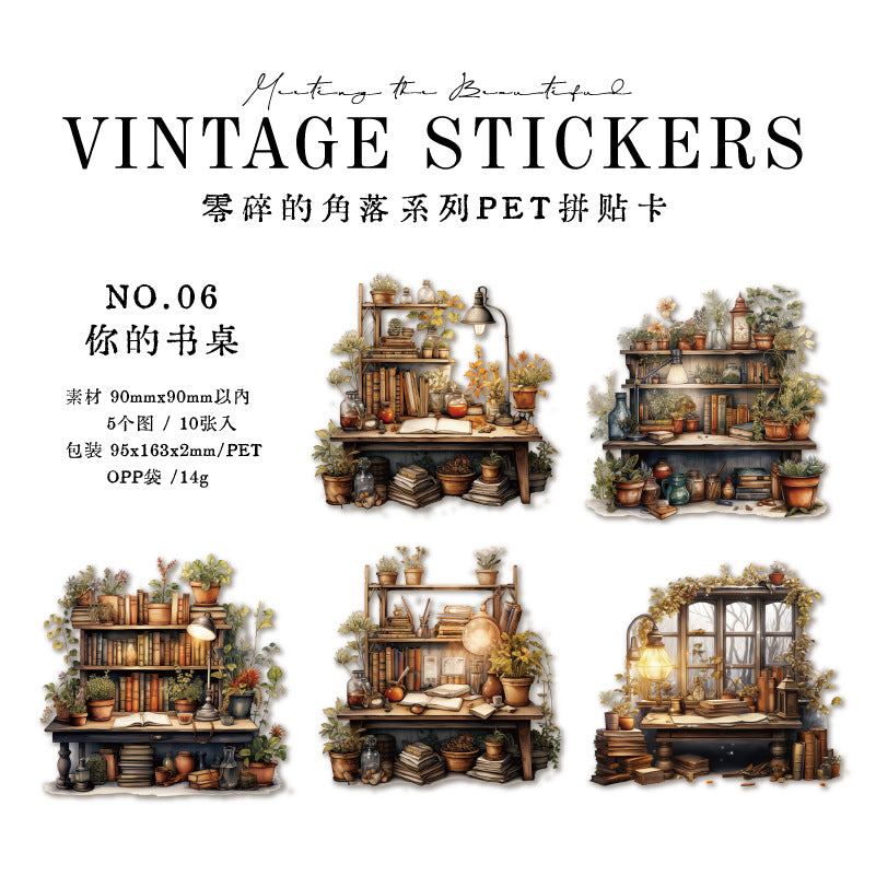 10pcs House PET Stickers LSJL