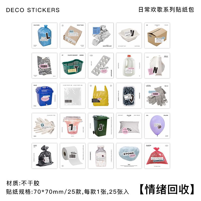 25 Pcs Decoration Stickers RCHG