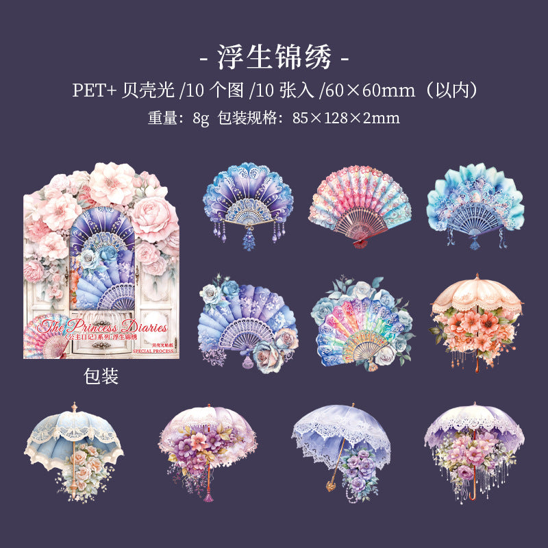 10 Pcs Creative PET Stickers GZRJ