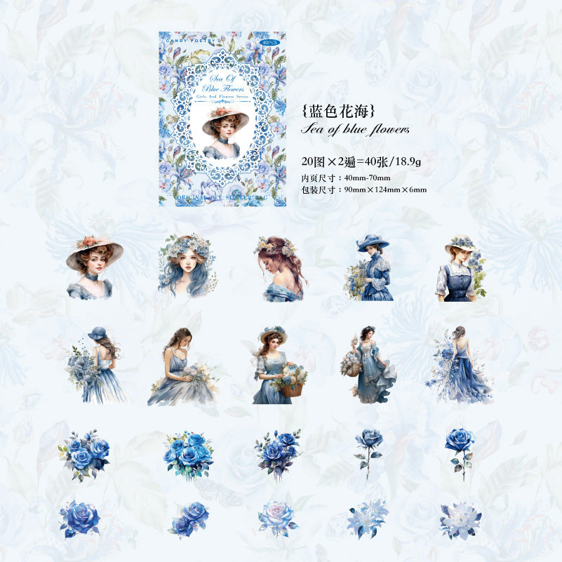 40 Pcs PET Stickers SNYH