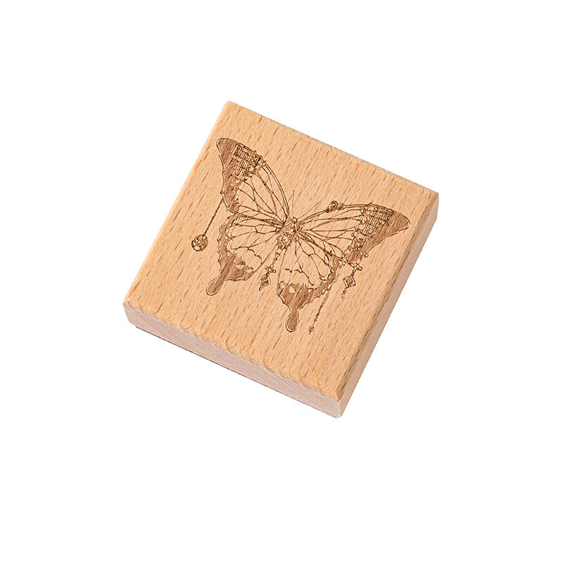 1 Pc Butterfly Wood Stamp WJDP