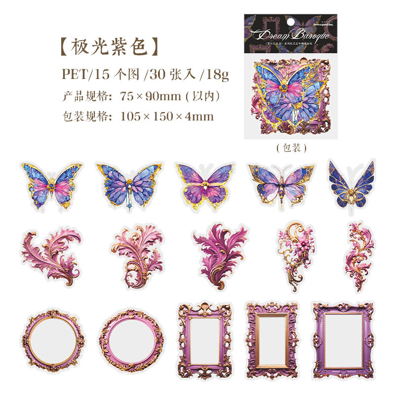 30pcs Vintage Frame Stickers MHBLK