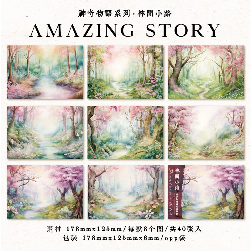 40pcs Vintage Scrapbook Paper SQWY