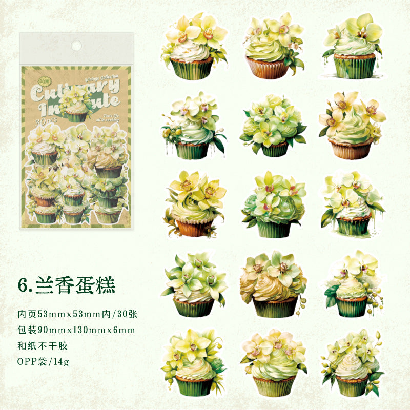 30Pcs Dessert Stickesr MSXY