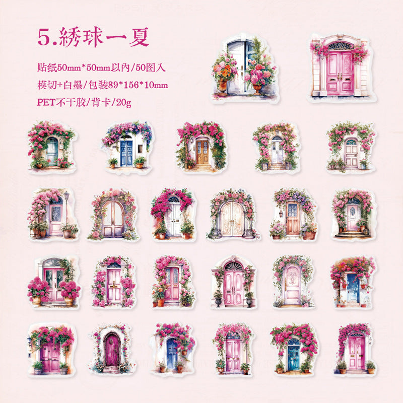50 Pcs Window PET Stickers PHJGNCQ