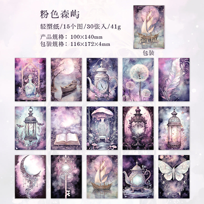 30 Pcs Fairy Tail Vintage Scrapbook Paper WYTH