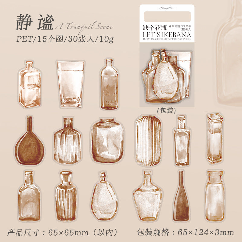 30pcs PET Bottle Stickesr QGHP