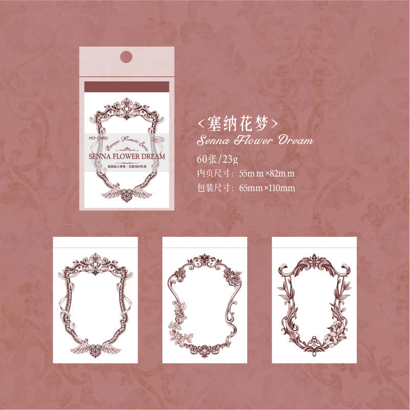 60 sheets Vintage Notepad BLKHYL