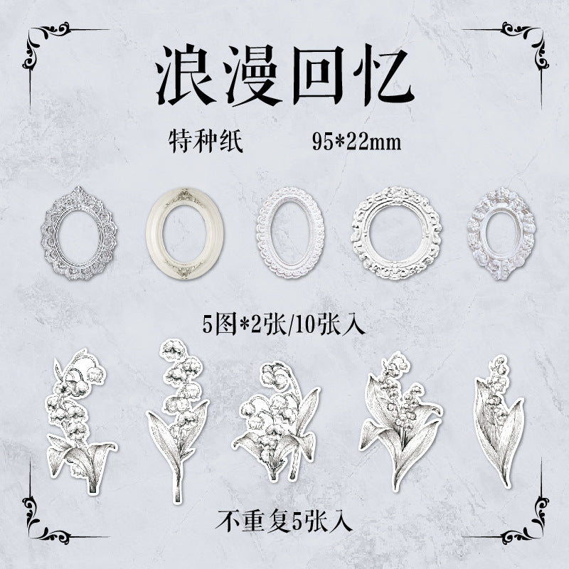 15pcs Vintage Frame Paper MJHL