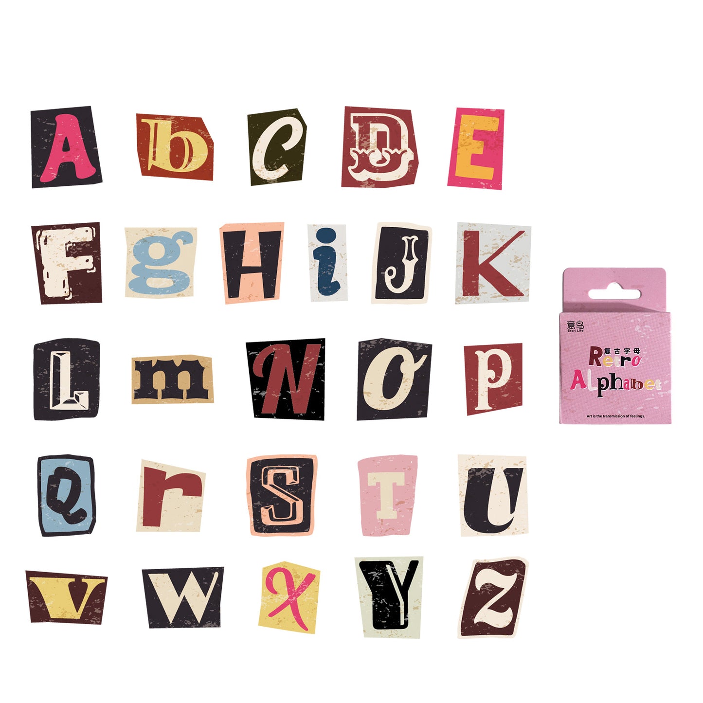 46PCS Letter Stickers FGZM