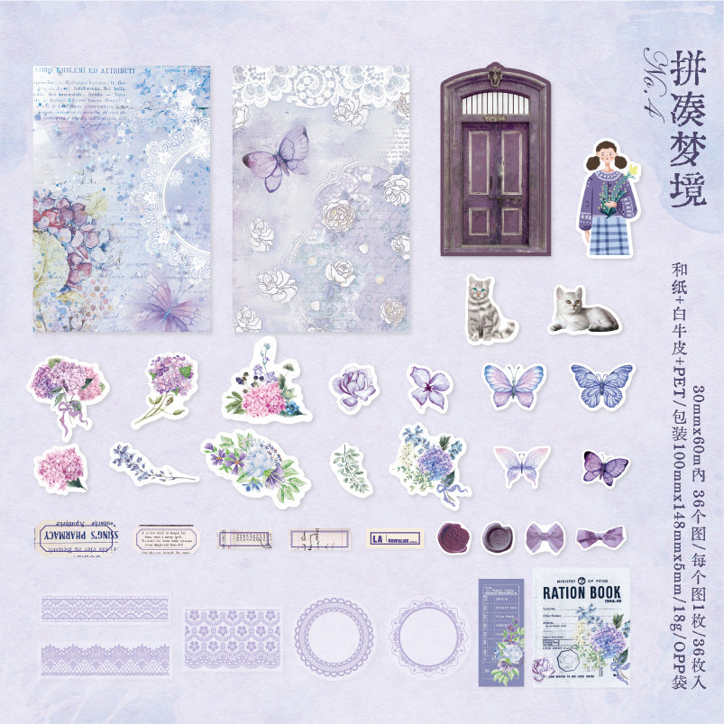 36pcs Scrapbook Supplies Kit YBMS