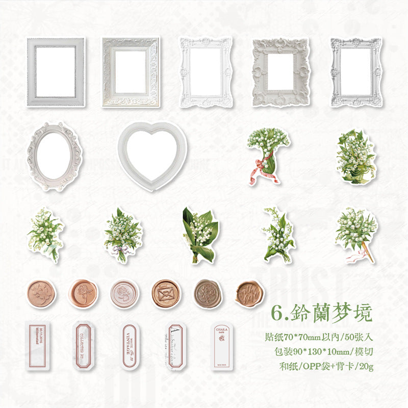 50pcs Vintage Stickers HXSY