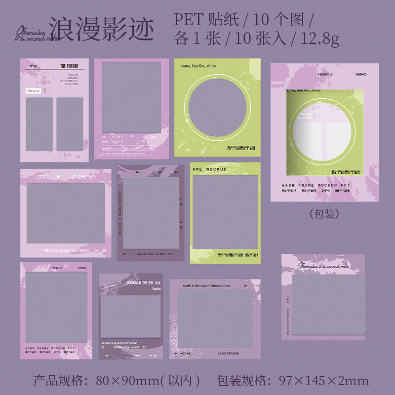 10pcs PET Frame Stickers SJRC