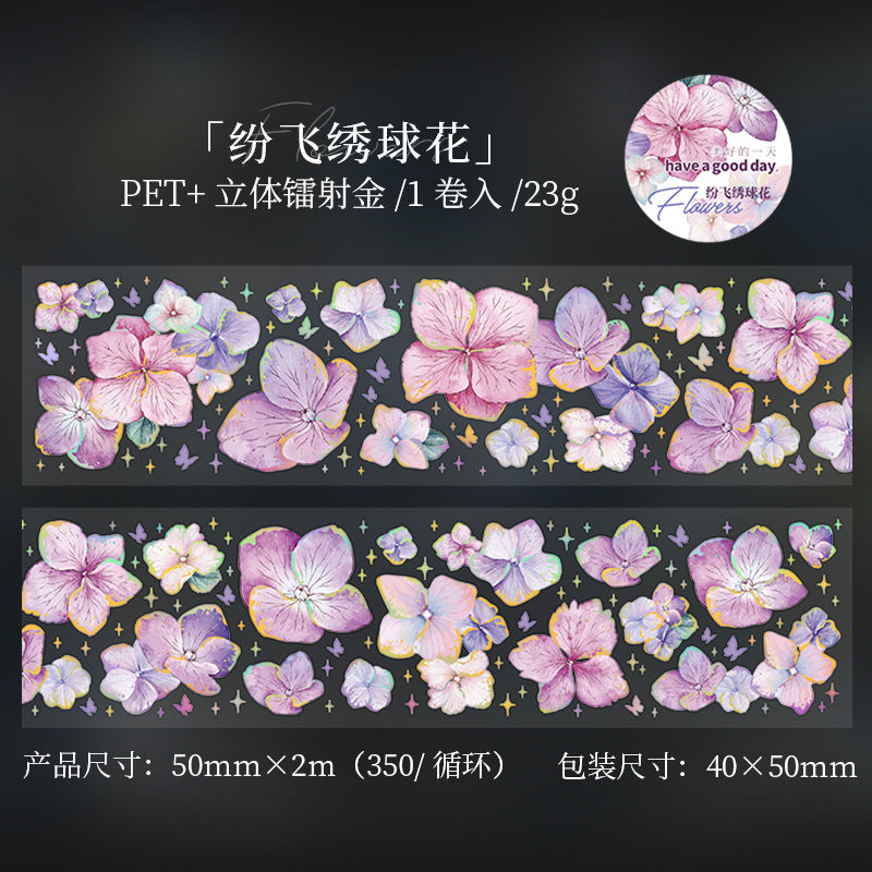 1 Roll Flower PET Stickers YYXH