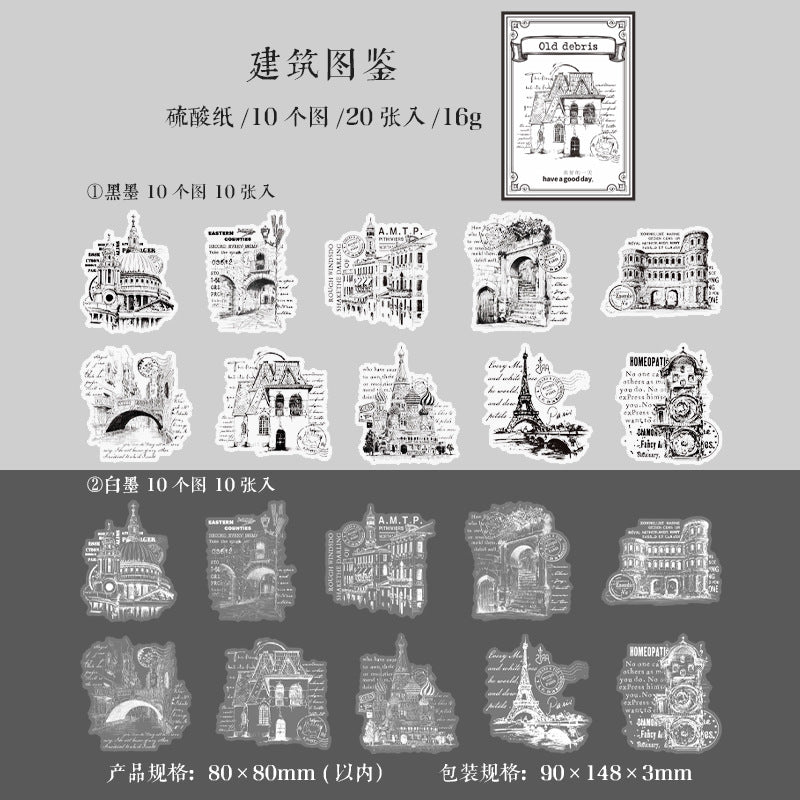 20pcs Vintage Gadget Stickers JWSP