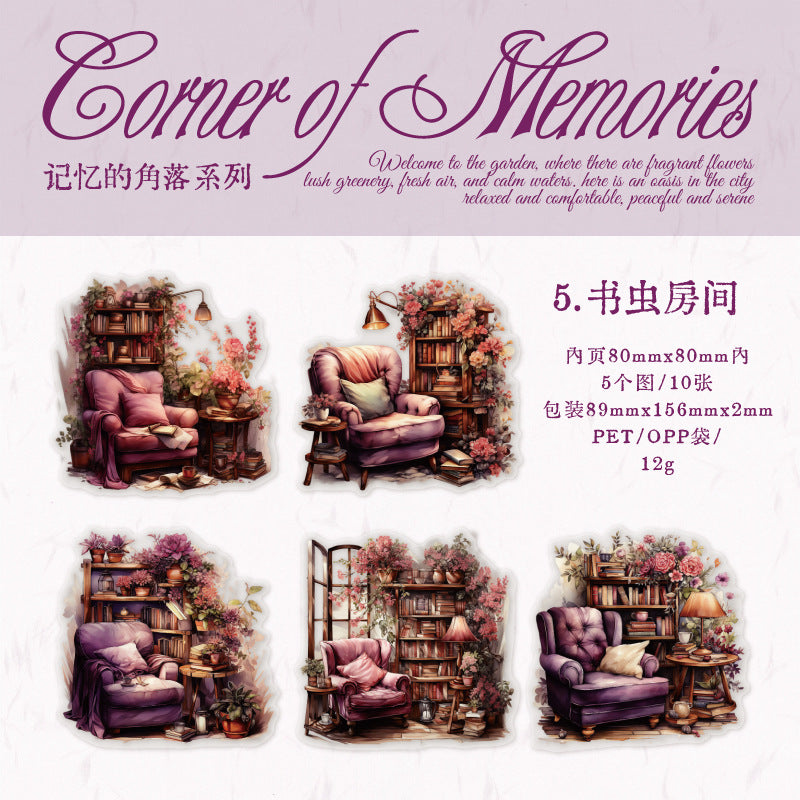 10 Pcs House and Garden PET Stickers JYDJL