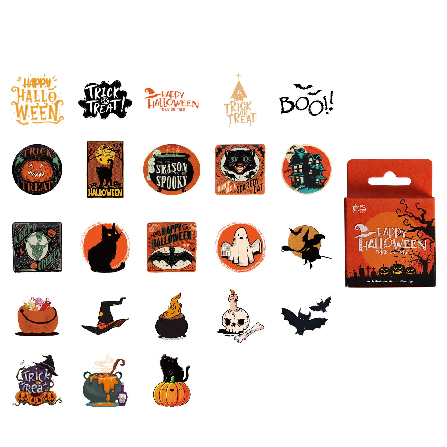 46PCS Halloween Stickers WSJKL