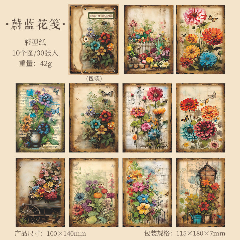 30pcs Garden Scrapbook Paper HYDMM