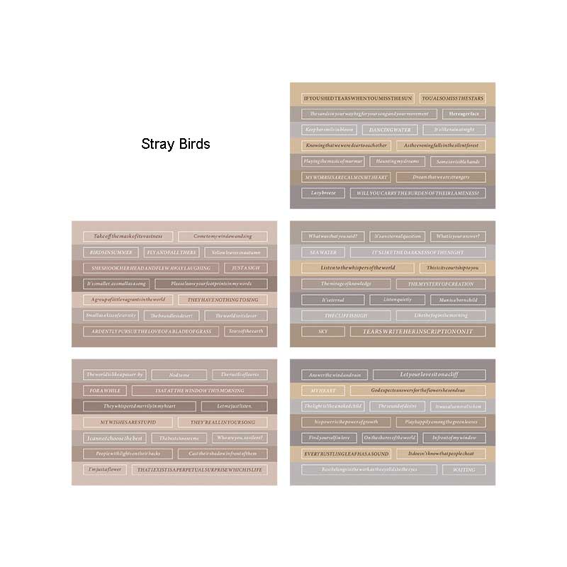 20 Sheets Famous Quote Washi Stickers Pack YWTSG