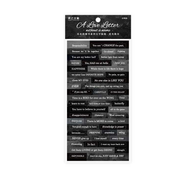 3 Sheets Quote Washi Stickers WMDQS