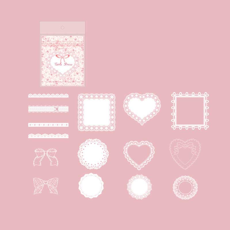 30 Pcs Lace PET Sticers LSHY